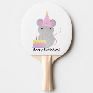 Raquette De Ping Pong Souris de la fête des mûres d'anniversaire