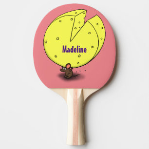 Raquette De Ping Pong Souris mignonne avec dessin animé au fromage