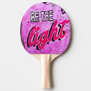 Raquette De Ping Pong Soyez La Lumière Motivationnelle Positive Mots