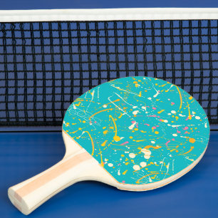 Raquette De Ping Pong Splash de peinture Abstraite
