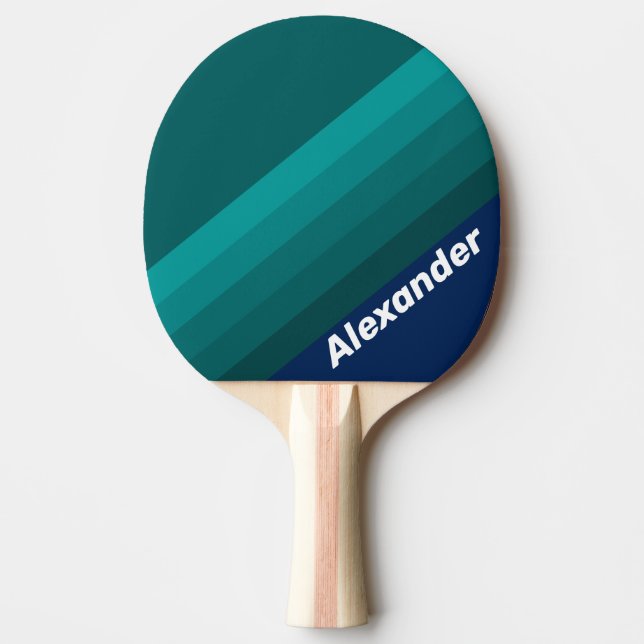 Raquette De Ping Pong Sport Ocean Tide Stripes with Name (Devant)