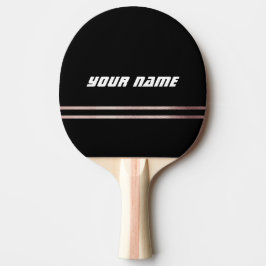 Raquette De Ping Pong Sporty personnalisé monogrammed noir blanc