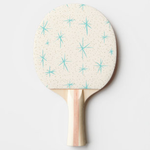 Raquette De Ping Pong Starbursts Turquoise de l'ère spatiale Ping Pong P