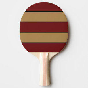 Raquette De Ping Pong Stripes Classiques Rouge Et Or De Noël