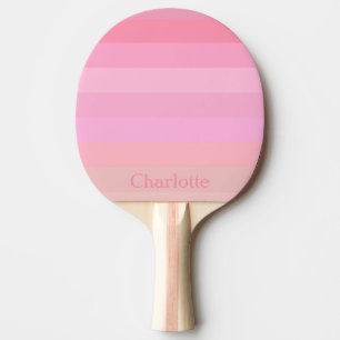 Raquette De Ping Pong Stripes rose pâle personnalisées