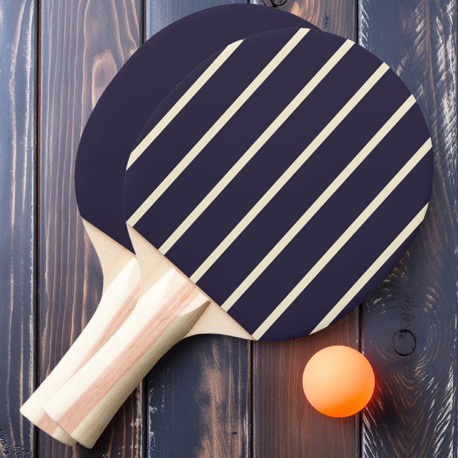Raquette De Ping Pong Striping océanique de minuit et solide (Créateur téléchargé)