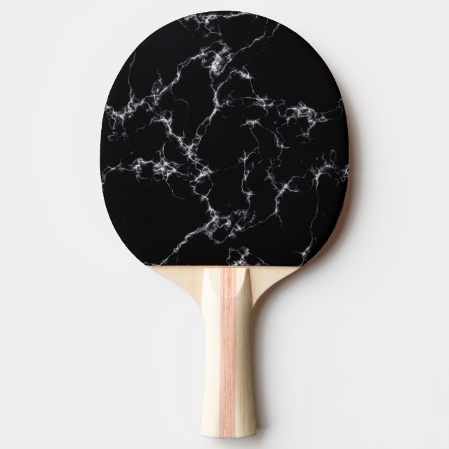 Raquette De Ping Pong Style marbre élégant4 - Noir et blanc (Devant)