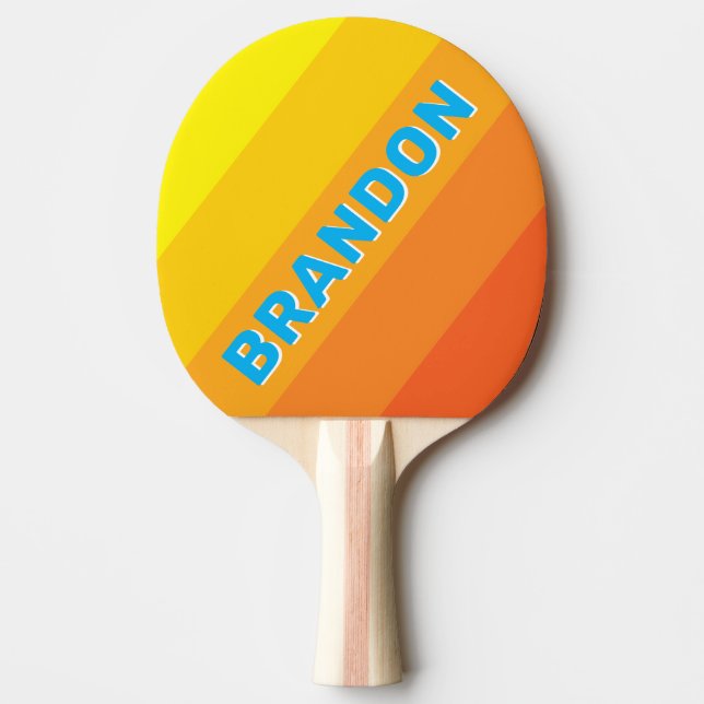 Raquette De Ping Pong Sunburst Sea Bold Stripes with Name (Devant)