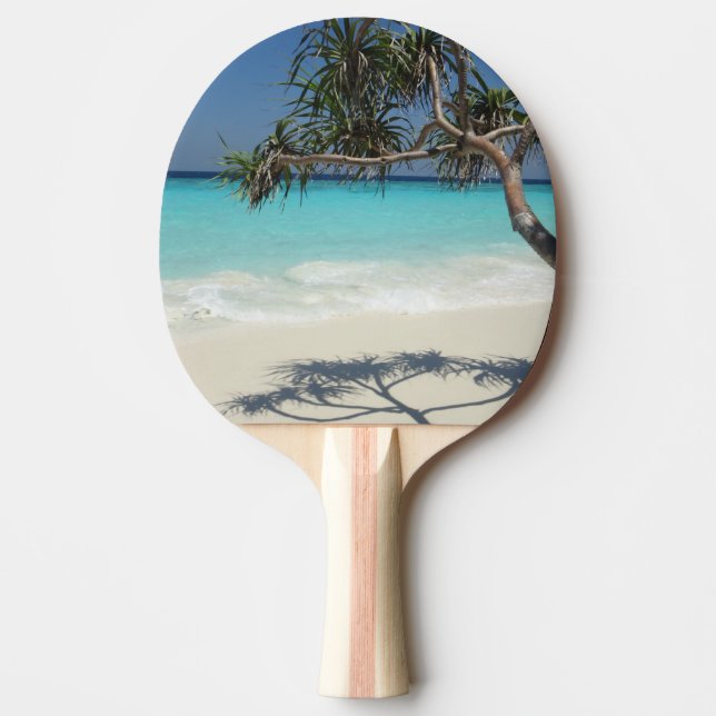 Raquette De Ping Pong Sunny Tropical Beach Ocean Paradise (Devant)