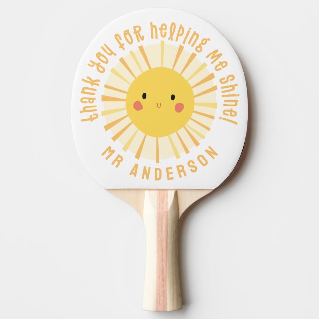 Raquette De Ping Pong Sunshine merci professeur moderne élégant (Devant)