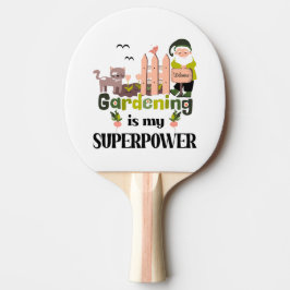 Raquette De Ping Pong Superpuissance du jardin, jardinier mignon