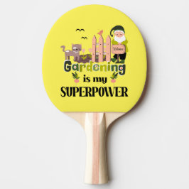 Raquette De Ping Pong Superpuissance du jardin, jardinier mignon