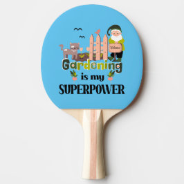 Raquette De Ping Pong Superpuissance du jardin, jardinier mignon
