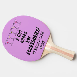 RAQUETTE DE PING PONG SUR MESURE, UNE FILLE A BESO