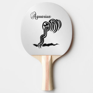 Raquette De Ping Pong Symbole et signe du zodiaque Aquarius