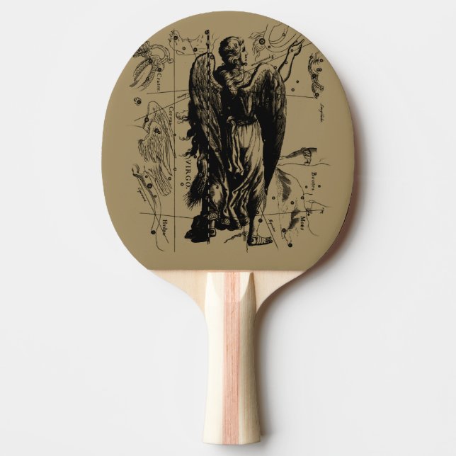 Raquette De Ping Pong Symbole Virgo Constellation Hevelius 1690 (Devant)