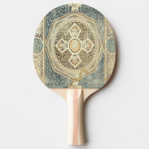 Raquette De Ping Pong Tapisserie ornementale avec le dessin géométrique