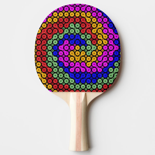 Raquette De Ping Pong teintes interconnectées Abstraites (Devant)