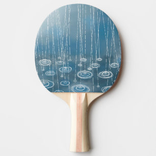 Raquette De Ping Pong Tempête de pluie bleue