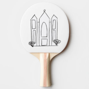 Raquette De Ping Pong Temple mormon simple moderne LDS Salt Lake City