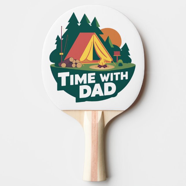 Raquette De Ping Pong Temps avec papa - Fête des pères (Devant)