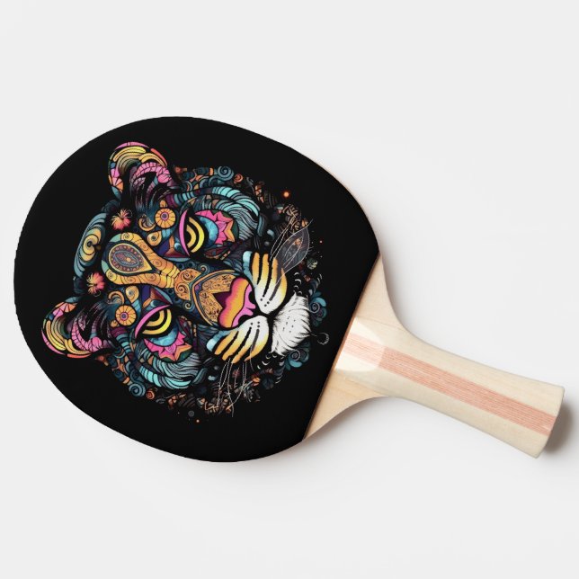 Raquette De Ping Pong Tête de tigre géniale (Côté)