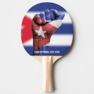 Raquette De Ping Pong Texte personnalisé Cuba