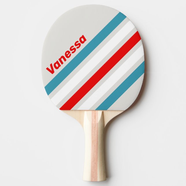 Raquette De Ping Pong Thunderbird Angled Striping with Name (Devant)