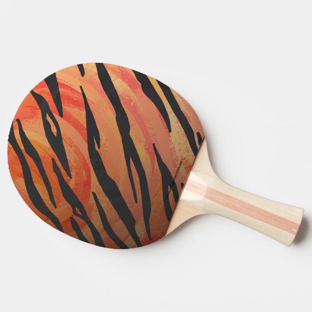 Raquette De Ping Pong Tiger chaud orange et noir (Côté)