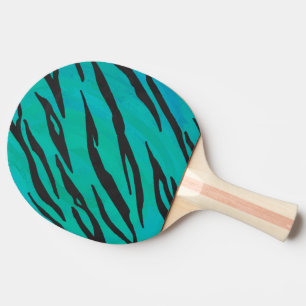 Raquette De Ping Pong Tiger noir et Turquoise