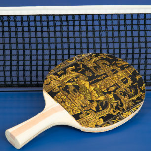 Raquette De Ping Pong Tombeau de Pakal - Astronaut Palenque d'or