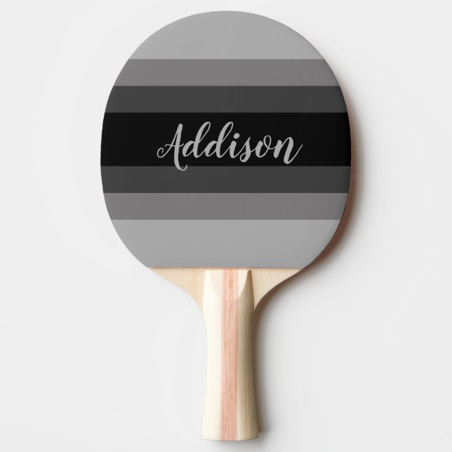 Raquette De Ping Pong Tons de gris Ombre sur mesure (Devant)