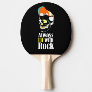 Raquette De Ping Pong Toujours éclairée par la roche