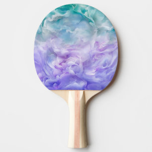 Raquette De Ping Pong Tourbillon de nuage bleu et violet