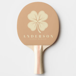 Raquette De Ping Pong Trèfle à quatre feuilles avec baiser de pêche du m