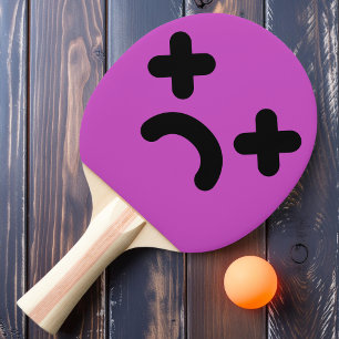 Raquette De Ping Pong Triste Visage Violet