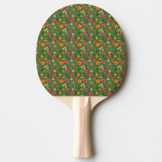 Raquette De Ping Pong Tropical/Hawaii patterned floral