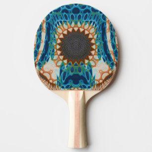 Raquette De Ping Pong Turquoise Gold Sun Southwestern Art