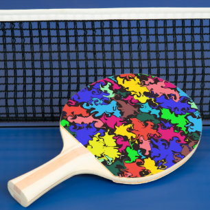 Raquette De Ping Pong Twirl coloré Abstrait /