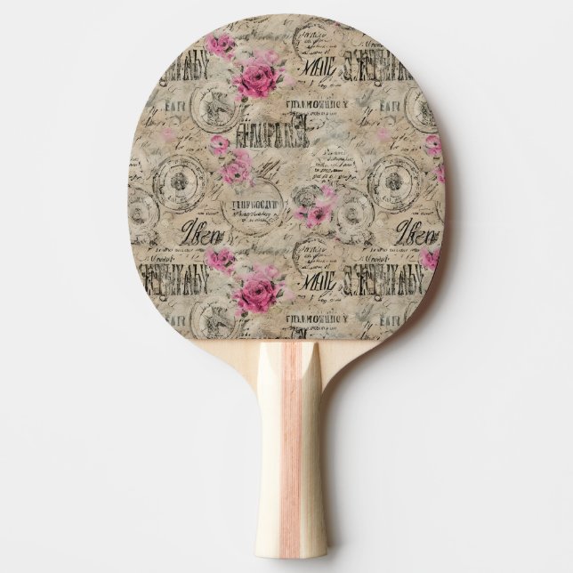 Raquette De Ping Pong Un Ephémère français série 24 (Devant)