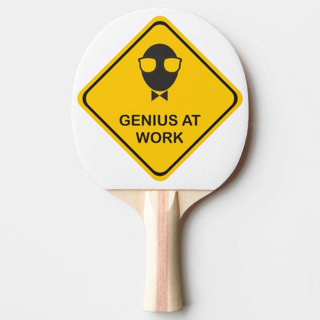 Raquette De Ping Pong Un génie amusant au travail (Devant)