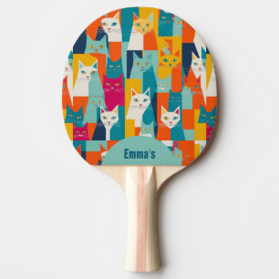 Raquette De Ping Pong Unique Chat Amoureux des chats Personnalisé