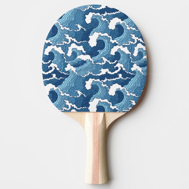 Raquette De Ping Pong Vagues Abstraites (Devant)
