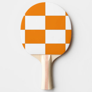 Raquette De Ping Pong Vérifier la conception orange et blanche