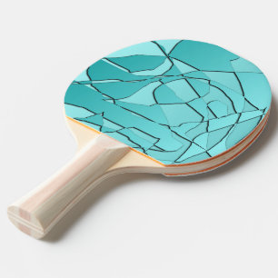Raquette De Ping Pong Verre brisé sarcelle