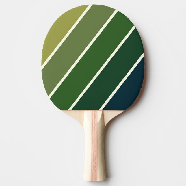 Raquette De Ping Pong Vert Rétro Cinq Gras (Devant)