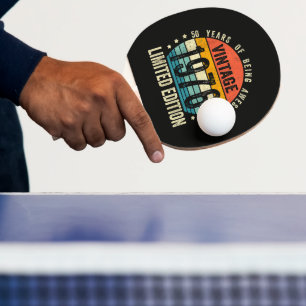 Raquette De Ping Pong Vintage 1976 50e anniversaire Né en 1976