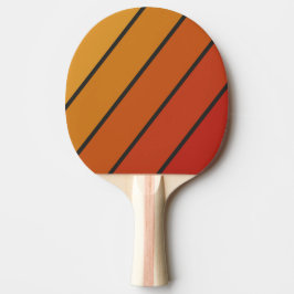 Raquette De Ping Pong Vintage coucher de soleil gras rayé