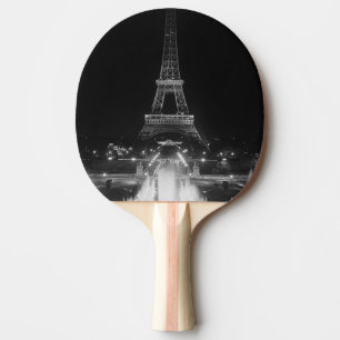 Raquette De Ping Pong Vintage Paris Fontains Tour Eiffel nuit Dart Boa