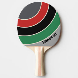 Raquette De Ping Pong Vintage VHS Circle Stripe with Name